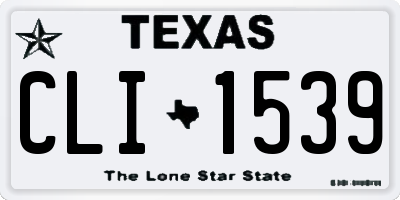 TX license plate CLI1539