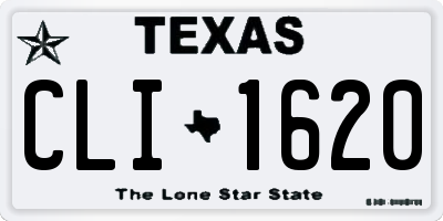 TX license plate CLI1620