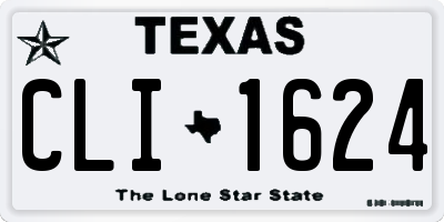 TX license plate CLI1624