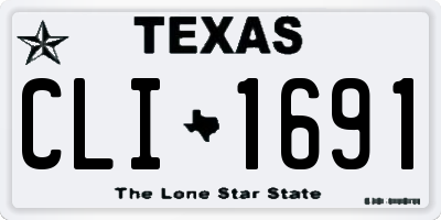TX license plate CLI1691