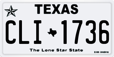 TX license plate CLI1736