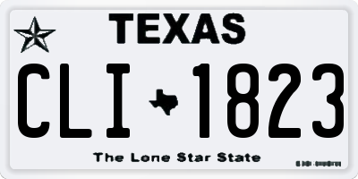 TX license plate CLI1823