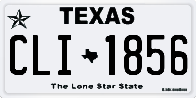 TX license plate CLI1856