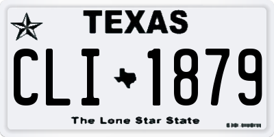 TX license plate CLI1879