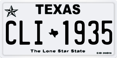 TX license plate CLI1935
