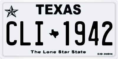 TX license plate CLI1942