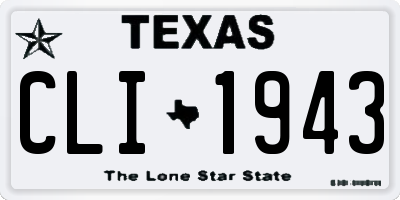 TX license plate CLI1943