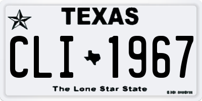 TX license plate CLI1967