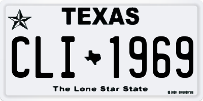TX license plate CLI1969