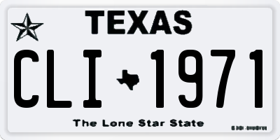 TX license plate CLI1971