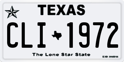 TX license plate CLI1972