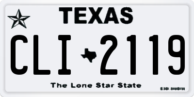 TX license plate CLI2119