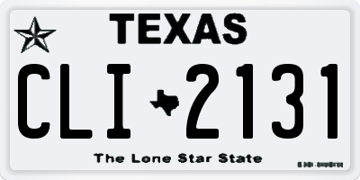 TX license plate CLI2131