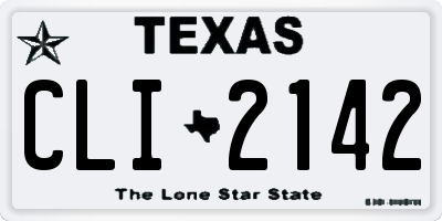 TX license plate CLI2142