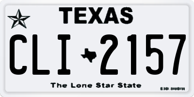 TX license plate CLI2157