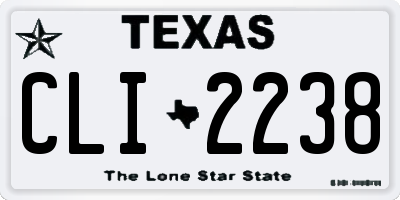 TX license plate CLI2238