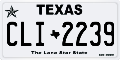 TX license plate CLI2239