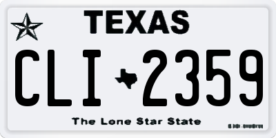 TX license plate CLI2359