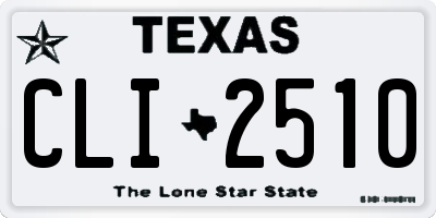 TX license plate CLI2510