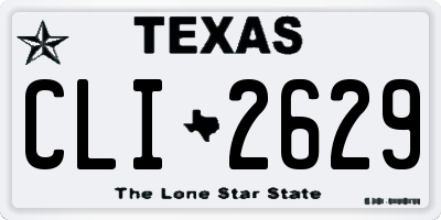 TX license plate CLI2629