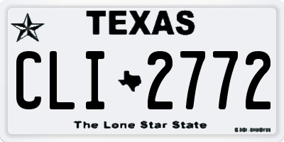 TX license plate CLI2772