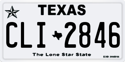 TX license plate CLI2846