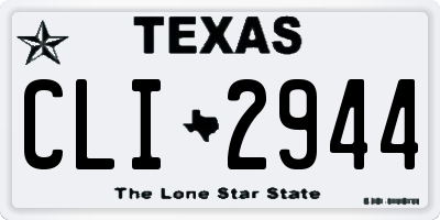 TX license plate CLI2944
