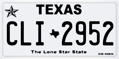 TX license plate CLI2952
