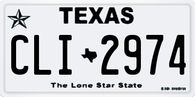 TX license plate CLI2974