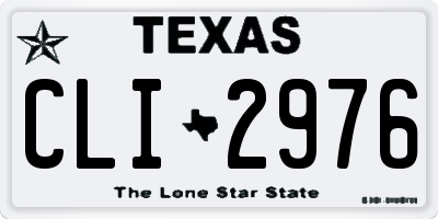 TX license plate CLI2976