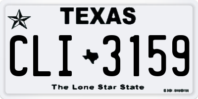 TX license plate CLI3159