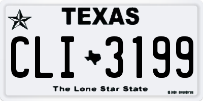TX license plate CLI3199