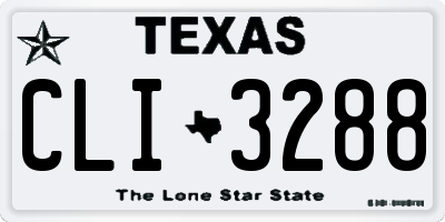 TX license plate CLI3288
