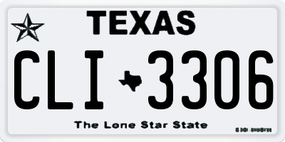 TX license plate CLI3306