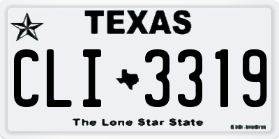 TX license plate CLI3319