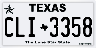 TX license plate CLI3358