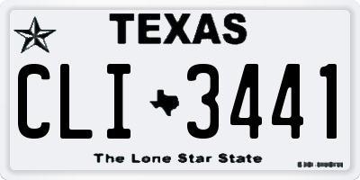 TX license plate CLI3441