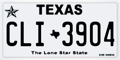 TX license plate CLI3904