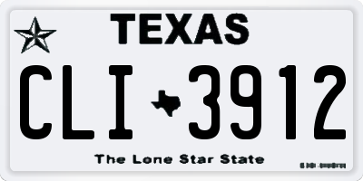 TX license plate CLI3912