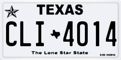 TX license plate CLI4014