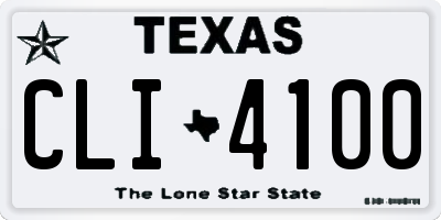 TX license plate CLI4100