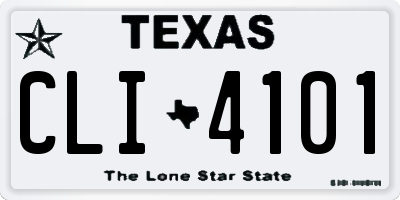 TX license plate CLI4101