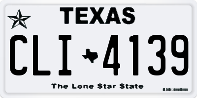 TX license plate CLI4139