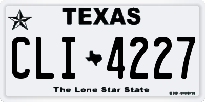 TX license plate CLI4227