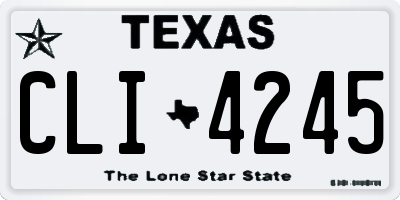 TX license plate CLI4245