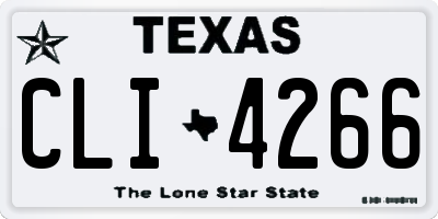 TX license plate CLI4266