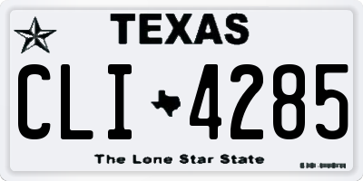 TX license plate CLI4285