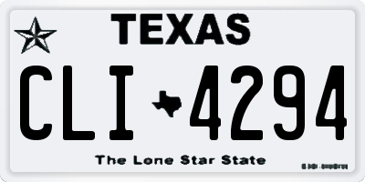 TX license plate CLI4294