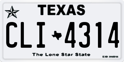 TX license plate CLI4314