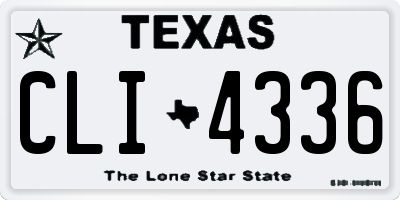TX license plate CLI4336